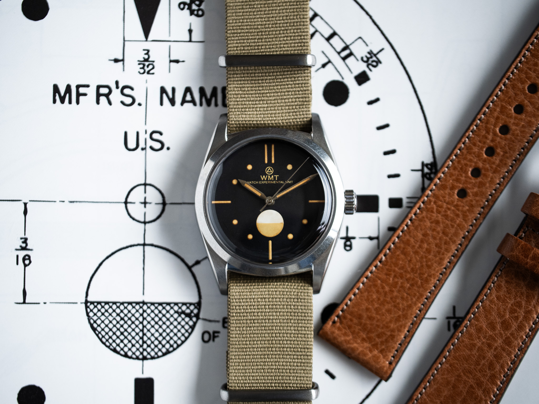 Lupas - Mil-spec MKI / Limited 50pcs / Aged Edition / Nato Strap + Leather Strap Set