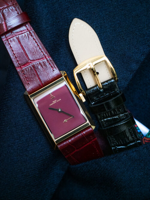 Alternative view of Old Miller G03 / Lunar New Year Limited Edition / Burgundy & Black Leather Strap set