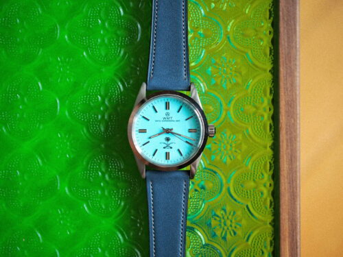 Barracuda - Saudi Arabia Special Edition / Sky Blue Dial / Metal Bracelet +  Leather Strap Set