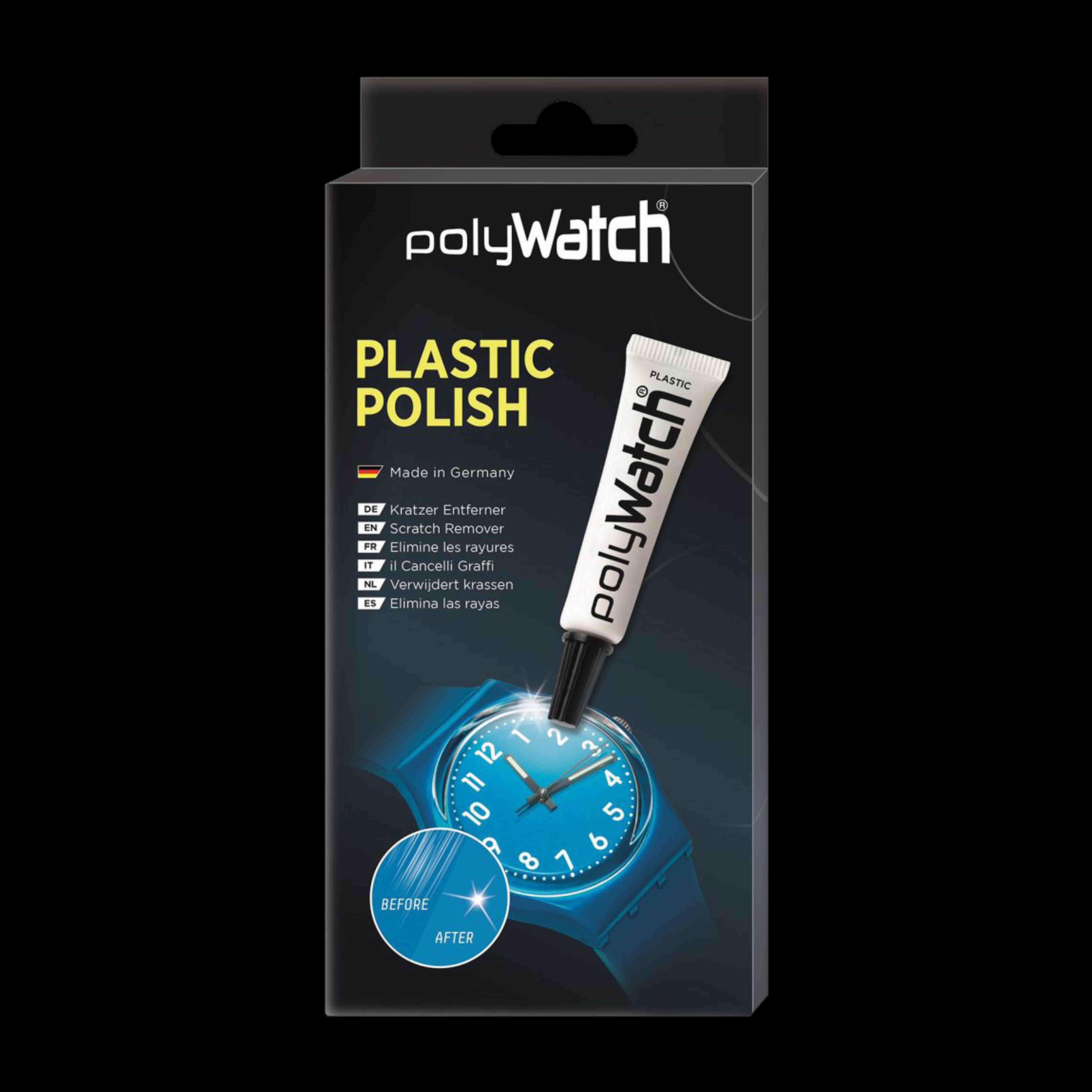 PolyWatch Plastic Watch Crystal Scratch Remover Polish with Scotch-Brite  High Performance Wipe 